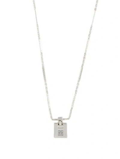 Pre-owned Givenchy Crystal Pave Pendant Necklace, 17" In Multi