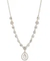Givenchy Crystal Pear-shape Orbital Pendant Necklace, 16" + 3" Extender