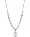 Givenchy Crystal Pear-shape Orbital Pendant Necklace, 16" + 3" Extender