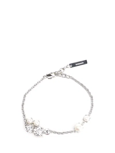 Givenchy Crystal Pearl Mixed Silvery Bracelet Jewelry Silver In Pink
