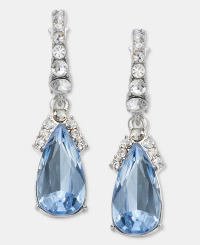 Givenchy Crystal Pear-shape Charm Hoop Earrings In Turq,aqua