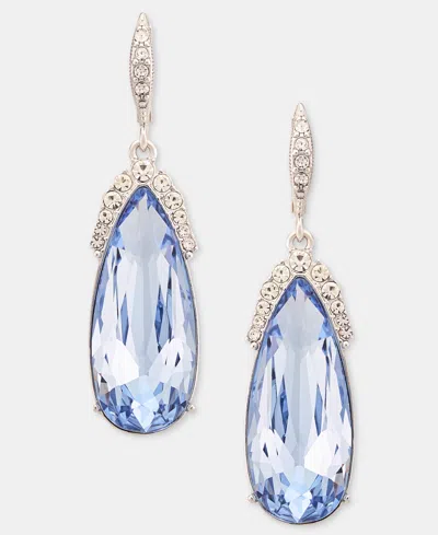 Givenchy Crystal Pear-shape Drop Earrings In Turq,aqua