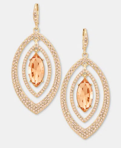 Givenchy Crystal Pear-shape Orbital Drop Earrings In Dark Pink