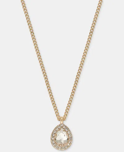 Givenchy Crystal Pear-shape Pendant Necklace, 16" + 3" Extender