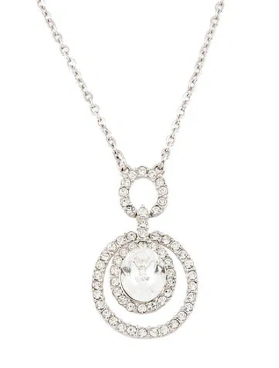 Pre-owned Givenchy Crystal Pendant Neckalce, 18.25" In Multi