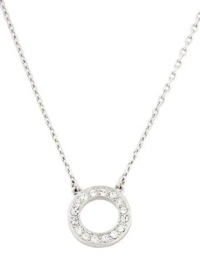 Pre-owned Givenchy Crystal Pendant Necklace, 18.75" In Multi