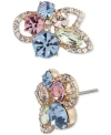 GIVENCHY CRYSTAL PETAL STATEMENT STUD EARRINGS