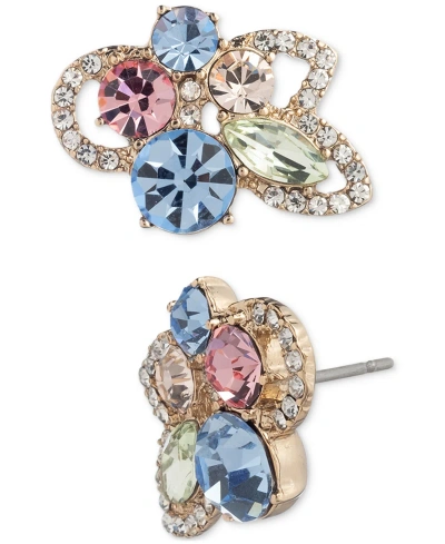 Givenchy Crystal Petal Statement Stud Earrings In Multi