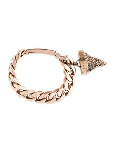 Pre-owned Givenchy Crystal Shark Tooth Charm Link Bracelet, 7", 7" In Multi