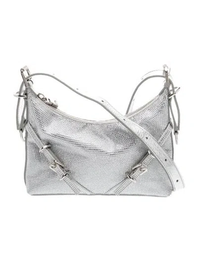 Pre-owned Givenchy Crystal Shoulder Bag In Metallic/silver