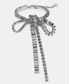Givenchy Crystal Statement Bow Flex Bracelet In Silver