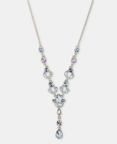 Givenchy Crystal Statement Lariat Necklace, 16" + 3" Extender In Blue