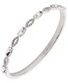 Givenchy Crystal Stone Gold-tone Bangle Bracelet In Silver