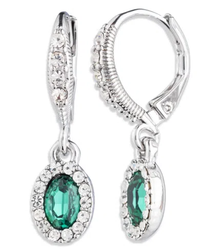 Givenchy Crystal Stone Gold-tone Drama Drop Earrings (also In Silver-tone) In Green