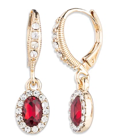 Givenchy Crystal Stone Gold-tone Drama Drop Earrings (also In Silver-tone) In Red