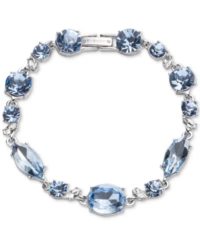 Givenchy Crystal Stone Link Flex Bracelet In Grotto Blu