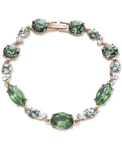 Givenchy Crystal Stone Link Flex Bracelet In Light Gree