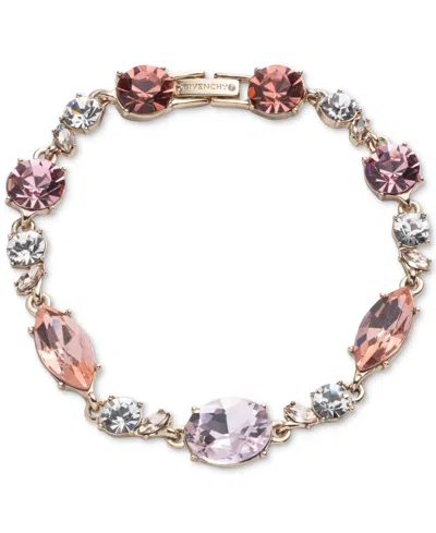Givenchy Crystal Stone Link Flex Bracelet In Rose