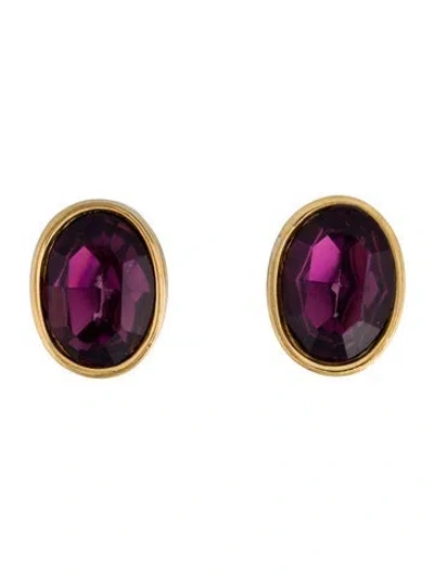 Pre-owned Givenchy Crystal Stud Earrings In Multi