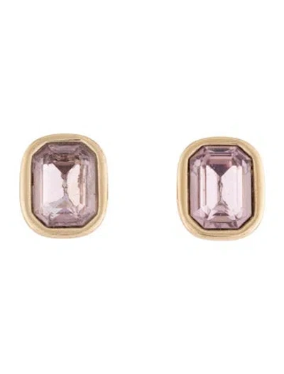 Pre-owned Givenchy Crystal Stud Earrings In Multicolor