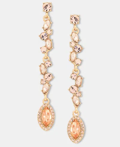 Givenchy Crystal Vine Linear Drop Earrings In Dark Pink
