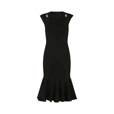 Pre-owned Givenchy Crystal-detail Fit And Flare Dress 'black' | Women's Size S