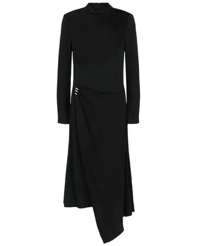 Givenchy Crystal-embellished Satin Midi Dress In Black