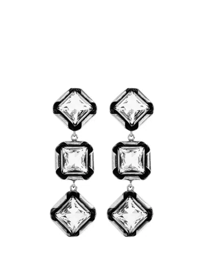Givenchy Crystal-embellished Drop Earrings In Black