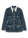 Givenchy Jacket In Denim With Crystals And Pearls In Blue