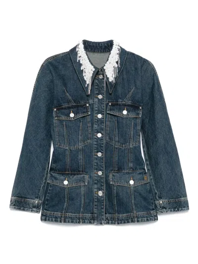 GIVENCHY CRYSTALS AND PEARLS EMBELLISHED JACKET