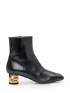 Givenchy G Cube Leather Ankle Boots In Black