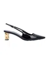 Givenchy Black G Cube Slingback Heels In Black