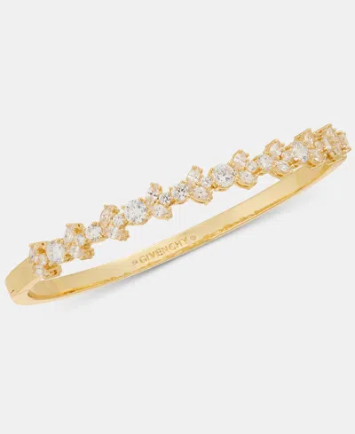 Givenchy Cubic Zirconia Cluster Bangle Bracelet In Gold