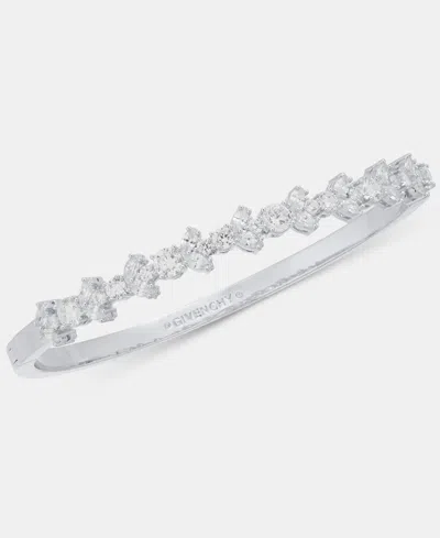 Givenchy Cubic Zirconia Cluster Bangle Bracelet In Metallic