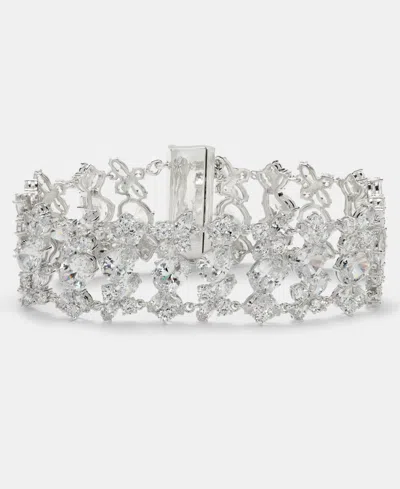 Givenchy Cubic Zirconia Cluster Flex Bracelet In Metallic