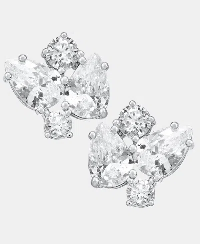 Givenchy Cubic Zirconia Cluster Stud Earrings In Metallic
