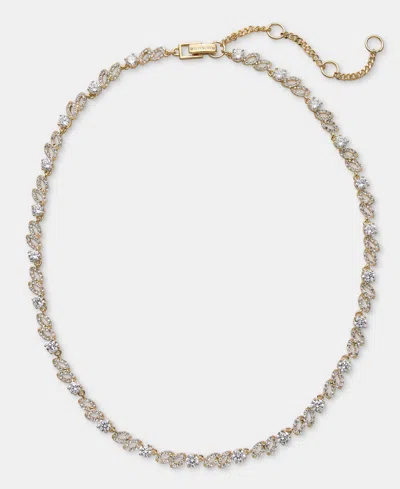 Givenchy Cubic Zirconia Collar Necklace, 16" + 3" Extender In Gold