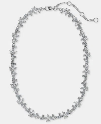 Givenchy Cubic Zirconia Collar Necklace, 16" + 3" Extender In White
