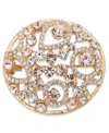 Givenchy Cubic Zirconia Crystal Cluster Boxed Pin In Gold