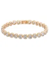 Givenchy Cubic Zirconia Crystal Stone Gold-tone Heart Flex Bracelet In Gold