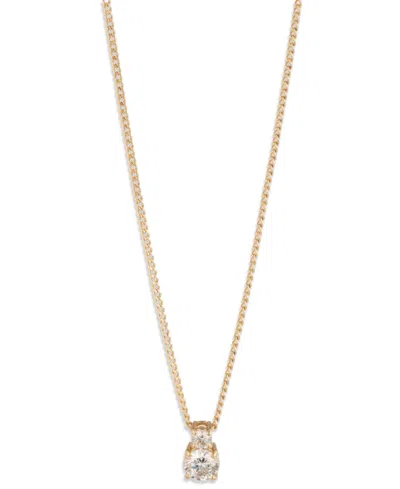 Givenchy Cubic Zirconia Gold-tone Double Stone Pendant Necklace