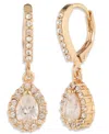 Givenchy Cubic Zirconia Gold-tone Teardrop Drop Earrings In Gold