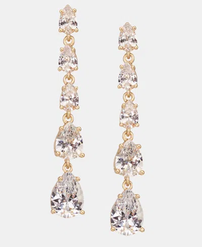 Givenchy Cubic Zirconia Linear Drop Earrings In Gold