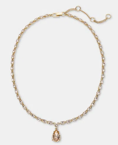 Givenchy Cubic Zirconia Pear-shape Pendant Necklace, 16" In Gold