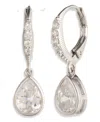 Givenchy Cubic Zirconia Pierced Drop Earrings In Metallic