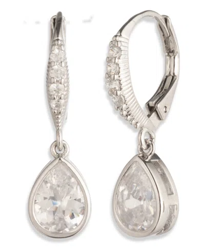 Givenchy Cubic Zirconia Pierced Drop Earrings In Metallic