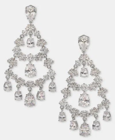 Givenchy Cubic Zirconia Shaky Chandelier Earrings In Silver