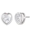 Givenchy Cubic Zirconia Silver-tone And Gold-tone Heart Stud Earrings In Silver