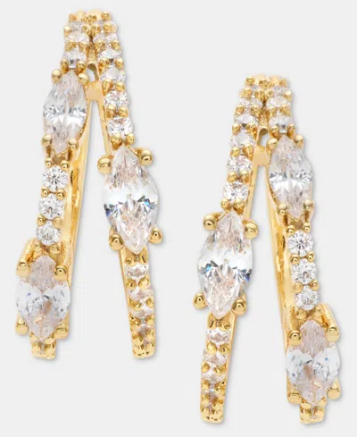 Givenchy Cubic Zirconia Split Hoop Earrings In Gold