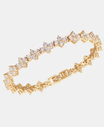 Givenchy Cubic Zirconia Tennis Flex Bracelet In Gold